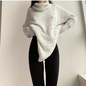 Moon & Madison Oversized Cowl Neck Sweater in Creamy Neutral. Size S NWT!